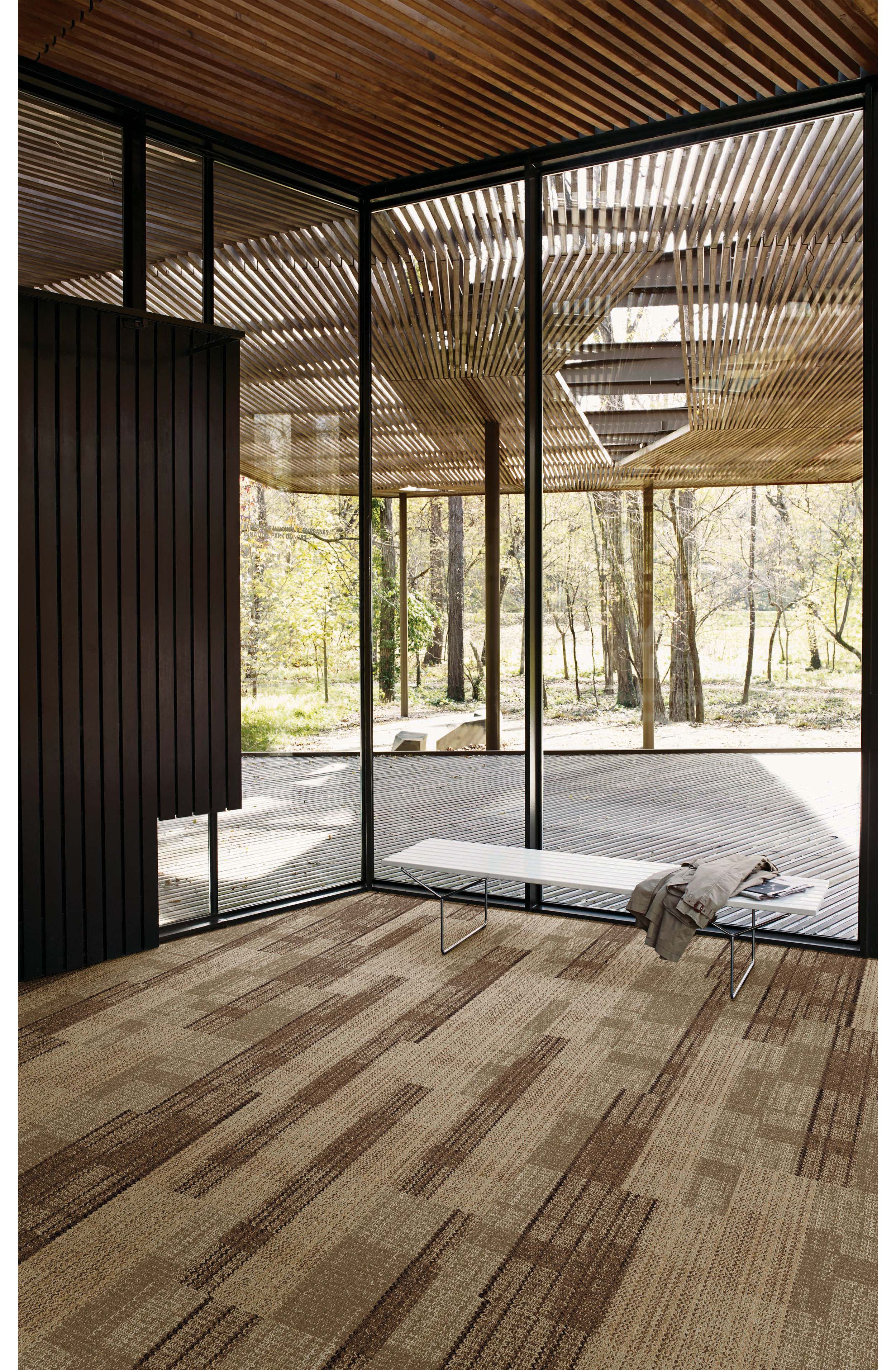 Interface SummerHouse Shades carpet tile in recreation area with wood ceilinig and glass walls image number 6